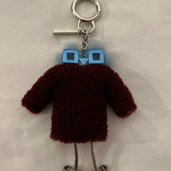 FENDI Silver Burgundy Owl Keychain- this item was not sold - it’s for sale! - Picture 3 of 3